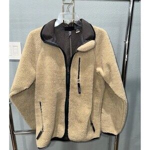 PATAGONIA Retro X Cardigan Natural Oatmeal Purple Green Pile Fleece VTG 97/99- M